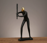 Collectible Sports Figurine Blind Box - Modern Resin Athlete Statue for Home Office Decor - Side View