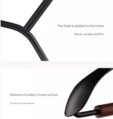 Premium Solid Wood Clothes Hangers Set of 6 - Wide Shoulder Non-Slip Suit Hangers - Side View