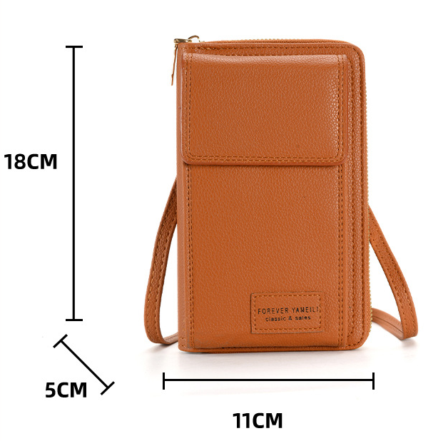 Green Women's Crossbody Phone Bag Wallet Small PU Leather Shoulder Purse