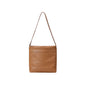 Light Brown Minimalist Vintage-Style PU Leather Shoulder Bag Casual Commuter Tote