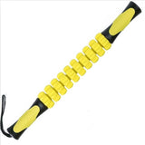 Yellow Deep Tissue Massage Roller Stick for Muscle Soreness & Recovery - Portable Fascia Release Tool