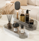 Gold Premium Self-Cleaning Hair Brush Set with Stand - Anti-Static Detangling & Scalp Massage Paddle Brush