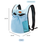 S Blue Hands-Free Pet Carrier Backpack for Small Dogs & Cats - Breathable Chest Pack for Outdoor Travel & Hiking - Front View