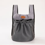 L Grey Hands-Free Pet Carrier Backpack for Small Dogs & Cats - Breathable Chest Pack for Outdoor Travel & Hiking