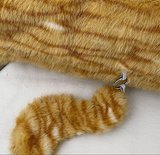 Yellow Adorable Fluffy Cat Shoulder Bag - Cute Plush Kitten Novelty Handbag for Girls & Women - Side View