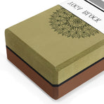 Coffee Brown High-Density EVA Foam Yoga Block for Support & Stability - Lightweight Non-Slip Brick for Yoga, Pilates & Stretching