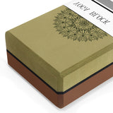 Coffee Brown High-Density EVA Foam Yoga Block for Support & Stability - Lightweight Non-Slip Brick for Yoga, Pilates & Stretching - Side View