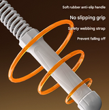 Pink Heavy Cordless Battle Rope - Portable Weighted Fitness Rope for Home Gym Strength & Cardio Training - Side View