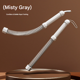 Grey Heavy Cordless Battle Rope - Portable Weighted Fitness Rope for Home Gym Strength & Cardio Training