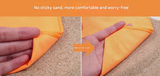 2-Piece Light Grey Quick-Dry Microfiber Sports Towel with Travel Case - Compact & Absorbent for Gym, Swimming & Camping - Front View