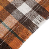 Red, Black and White Tartan S 55x38x38cm Thanksgiving Plaid Dog Bandana 2-Pack - Festive Tassel Triangle Scarf for Pets - Front View