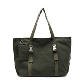 Green Modern Utility Tote Bag for Women - Large Capacity Shoulder Bag with Detachable Pouch for Work, School & Travel