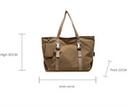 Green Modern Utility Tote Bag for Women - Large Capacity Shoulder Bag with Detachable Pouch for Work, School & Travel