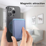 Light Purple Slim Magnetic Card Holder Wallet with Adjustable Kickstand - MagSafe Compatible - Front View