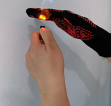 Red a Pair Of Extreme Heat Resistant BBQ Gloves (500°C) - Aramid Fiber with Non-Slip Silicone Grip for Grilling & Oven Use - Front View