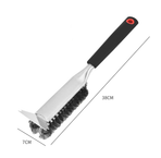 Plastics Handle Heavy Duty BBQ Grill Brush - Stainless Steel Wire Cleaner with Scraper for Effortless Grate Cleaning