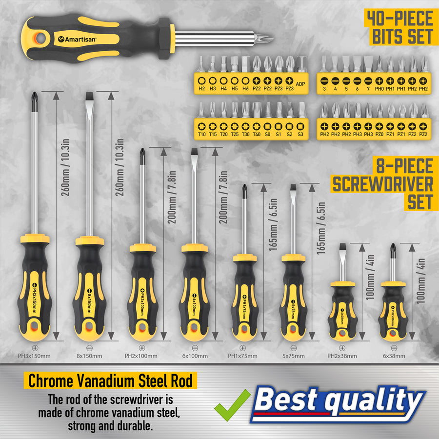 72-Piece Professional Precision Screwdriver Set - Magnetic Repair Tool Kit for Electronics, PC & Home Appliances