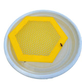 2PCS L 210x180x3.5mm Yellow Floating Bee Saver Waterer - Safe Drinking Platform for Garden Ponds & Bird Baths - Front View
