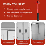 Heavy-Duty 4-in-1 Door Hinge Adjustment Tool - Wrench for Aligning & Lifting Sagging Doors - 45-Degree Angle