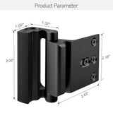 White Heavy-Duty Hotel Style Security Door Lock - Childproof Door Reinforcement Latch for Home Safety - Rear View