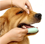 White 5-Pack Pet Finger Toothbrush Set for Dogs & Cats - Soft Silicone Dental Care Brush for Healthy Gums & Teeth - Side View