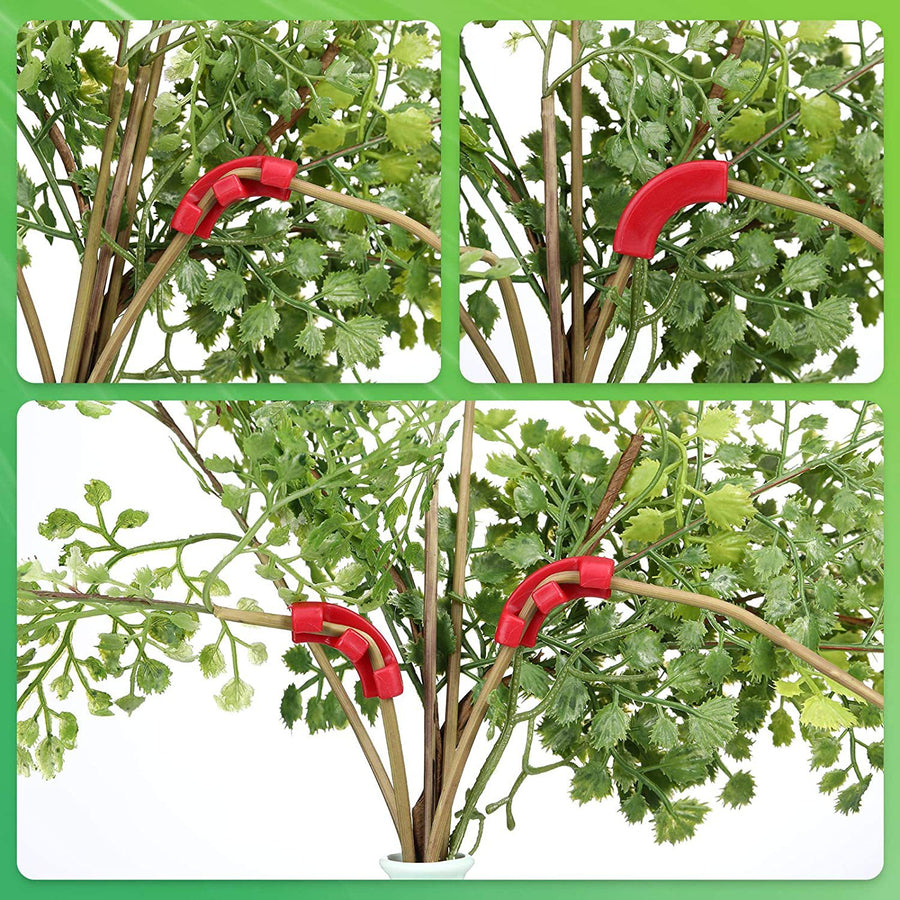 60PCS Red 90-Degree Plant Bender Clips for Low-Stress Training (LST) - Reusable Stem & Branch Trainer for Increased Yields