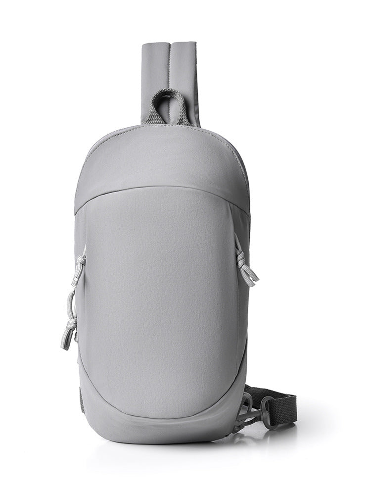 Grey Minimalist Anti-Theft Sling Bag for Men & Women - Water-Resistant Crossbody Chest Pack, Fits 9.7-inch Tablet