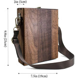 Vintage Writer's Wooden Messenger Box - Artisan Crossbody Satchel for Artists and Creatives