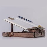 Vintage Writer's Wooden Messenger Box - Artisan Crossbody Satchel for Artists and Creatives - Rear View