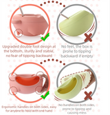 Blue Creative Lazy Snack Bowl with Phone Holder - Dual-Layer Dish for Nuts & Seeds - Front View