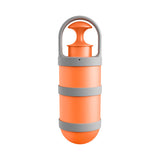 Orange and grey Hygienic Portable Dog Pooper Scooper with Integrated Bag Dispenser - Effortless Pet Waste Cleanup - Front View