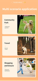 Orange and grey Hygienic Portable Dog Pooper Scooper with Integrated Bag Dispenser - Effortless Pet Waste Cleanup - Close-Up Angle