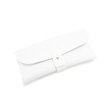 3-Piece White Chic & Sleek PU Leather Soft Eyeglass Case - Protective Pouch for Sunglasses & Reading Glasses