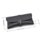 3-Piece White Chic & Sleek PU Leather Soft Eyeglass Case - Protective Pouch for Sunglasses & Reading Glasses - Top-Down View