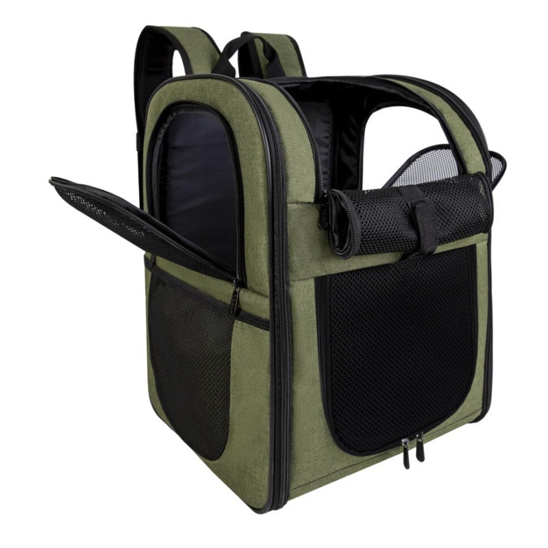 Green Breathable Comfort Pet Travel Backpack