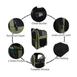 Green Breathable Comfort Pet Travel Backpack - Side View