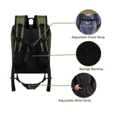 Blue Breathable Comfort Pet Travel Backpack - Front View