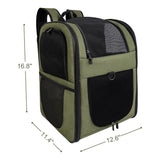 Blue Breathable Comfort Pet Travel Backpack - Top-Down View