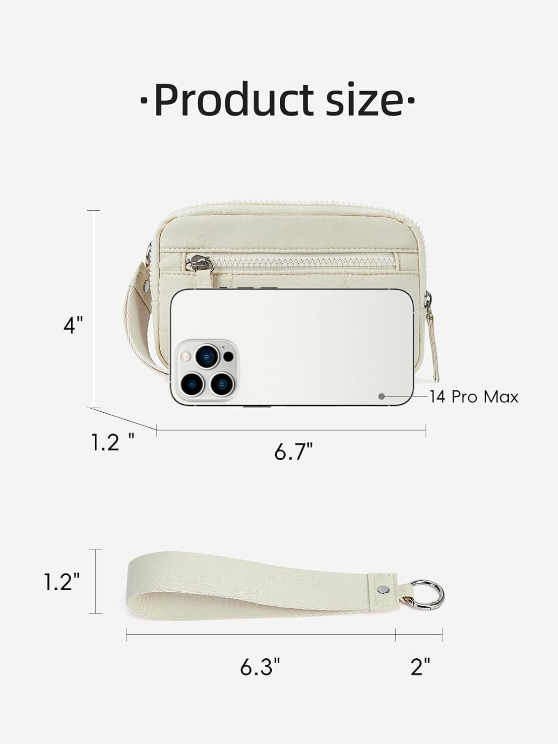 Khaki Elegant WESTBRONCO Quilted Phone Bag Wallet