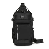 Black Stylish Multi-Functional Men's Chest Bag - Lightweight Crossbody Sling Pack