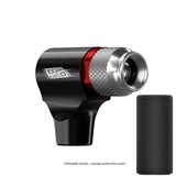Black Portable CO2 Bike Tire Inflator with Nozzle - Quick Inflation for Road and Mountain Bikes