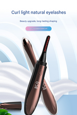 White Professional Electric Heated Eyelash Curler - 4 Temperature Settings, LED Display, USB-C Rechargeable for Perfectly Curled Lashes - Top-Down View