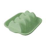 Green Silicone Taco Holder Tray - Creative Non-Slip Corn Taco Serving Rack with 4 Compartments