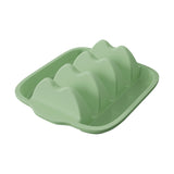Green Silicone Taco Holder Tray - Creative Non-Slip Corn Taco Serving Rack with 4 Compartments