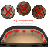 4piece Red small flower Magnetic Silicone Clips - Food-Grade High-Temperature Air Fryer Paper Liner Holders - Front View