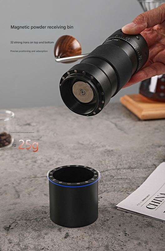 Black Premium 7-Star Manual Coffee Grinder - Portable Bean Mil(R50pro)