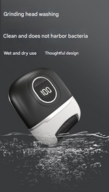 Black Smart Digital Electric Foot File - Automatic Dead Skin Remover - Top-Down View