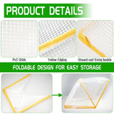 3 piece Green Foldable Raised Garden Bed Cover - Vegetable Plant Protector(80 x 34 x 35 cm) - Front View