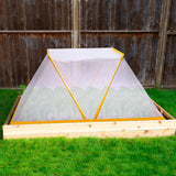 3 piece Green Foldable Raised Garden Bed Cover - Vegetable Plant Protector(80 x 34 x 35 cm) - Top-Down View
