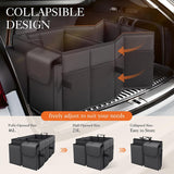 Black Car Trunk Storage Box - Foldable Organizer - Side View